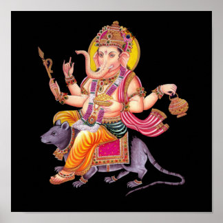 Póster LORD GANESHA - Ganapati, Vinayaka e Pillaiyar