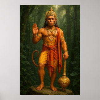 Poster Lord Hanuman | O poderoso Devoteador e Protetor