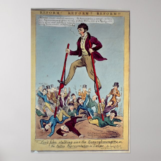 Póster Lord John Stalking sobre os Boroughmongers (Frente)