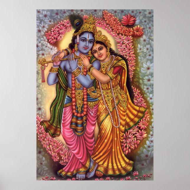 Póster Lord Krishna e Radha (Frente)