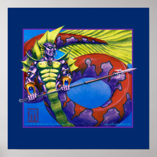 Poster Lord of Atlantis on blue print