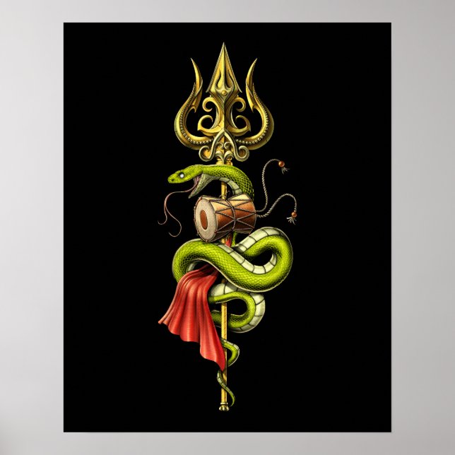 Poster Lord Shiva Trident (Frente)