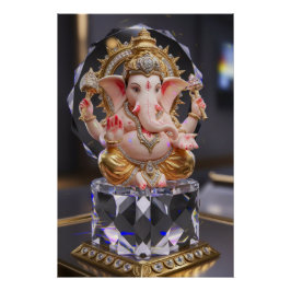 Póster Lorde Shree Ganesha Crystal & Diamond Escultura