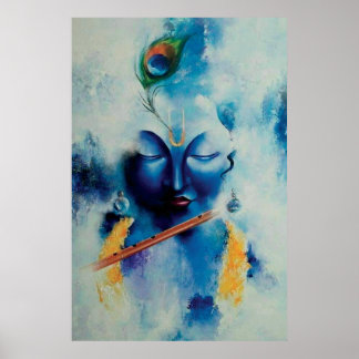 Poster Lorde Shree Krishna design artística Wall Art