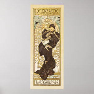 Poster Lorenzaccio por Alphonse Mucha