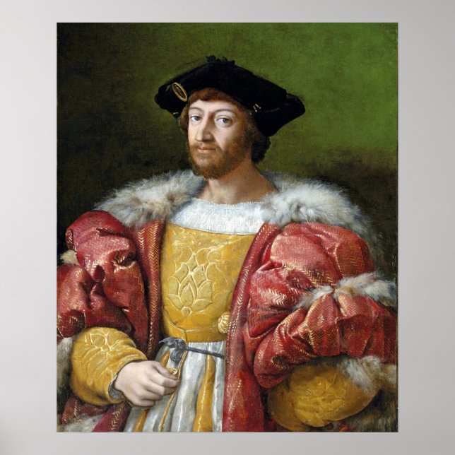 Poster Lorenzo de Medici - Raphael - c1518 (Frente)
