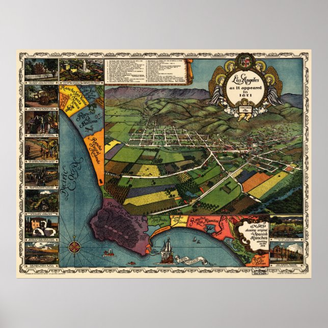 Poster Los Angeles - 1871 (Gore) BigMapBlog (Frente)