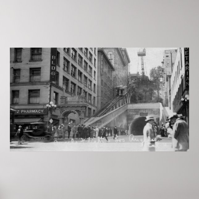 Póster Los Angeles, AC Andels Flight Street Cars (Frente)