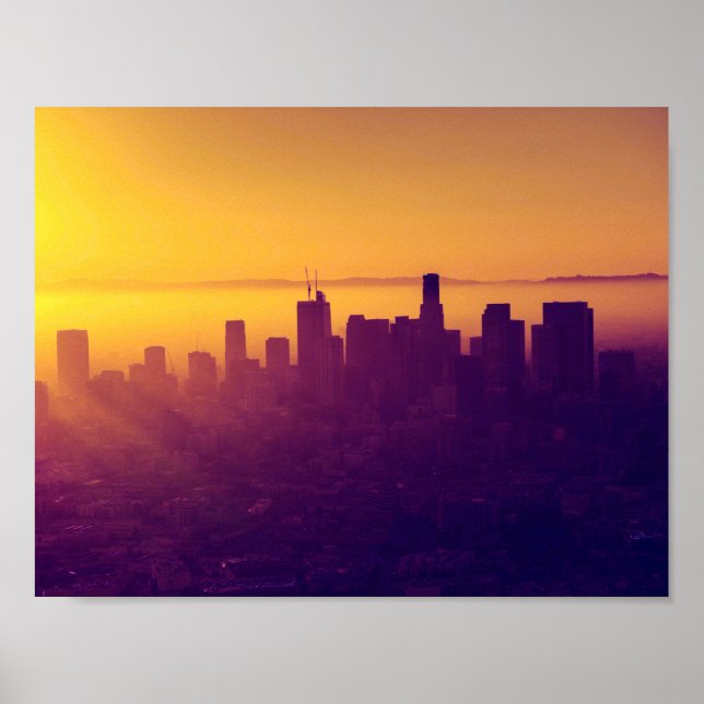 Póster Los Angeles ao pôr do sol (Frente)