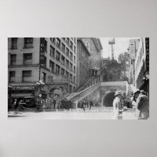 Póster Los Angeles, CA Andels Flight Street Cars