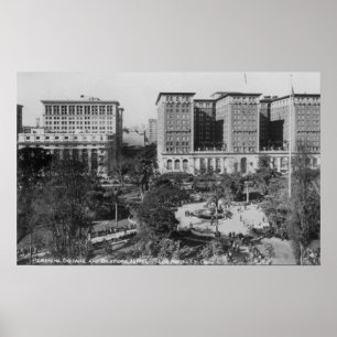 Póster Los Angeles, CA que perece o quadrado e Biltmore