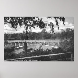 Poster Los Angeles, CA View of Hollenbeck Park