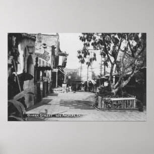 Póster Los Angeles, CA View of Olvera Street