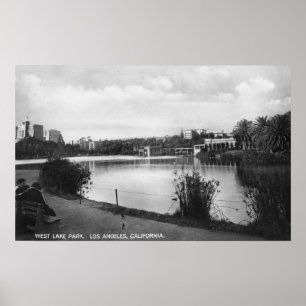 Poster Los Angeles, CA West Lake Park City View