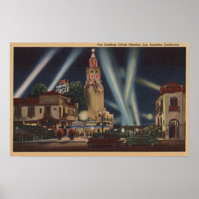 Póster Los Angeles, CAFox Carthay Circle View (Frente)