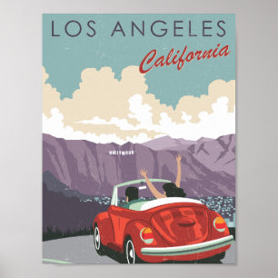 Poster Los Angeles California Familiar Viagem