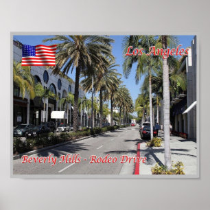 Poster Los Angeles - Colinas Beverly - Rodeo Drive - EUA