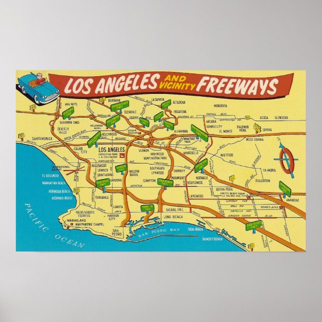 Póster Los Angeles Freeways (Frente)