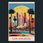 Póster Los Angeles, ilustração de Art Deco,<br><div class="desc">Los Angeles,  na Califórnia,  ilustração de arte de vintage.</div>