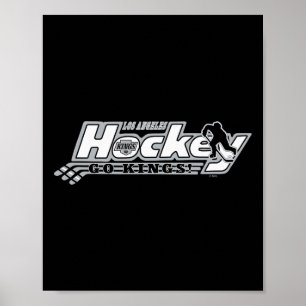Poster Los Angeles Kings Hockey Preto Licenciado Oficialm