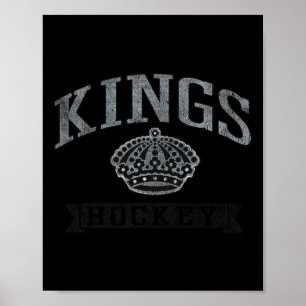 Poster Los Angeles Kings Hóquei Vintage Branco Licenciado