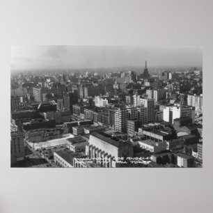 Póster Los Angeles, Vista de Centro CA da Câmara Municipa