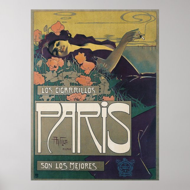 Poster Los Cigarrillos París (Frente)