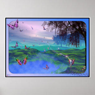 Póster Los Niños de la Hada Mariposa - versão 2,0