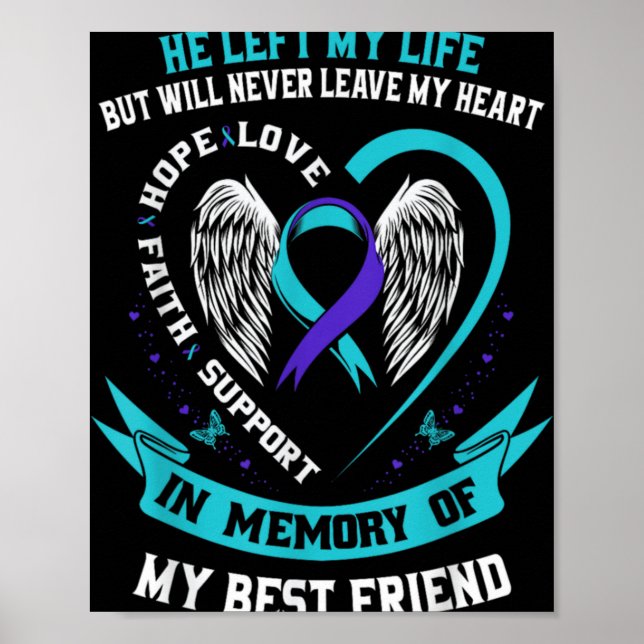 Poster Loss In Memory Of My Friend Suicide Awareness  (Frente)