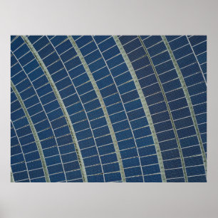 Poster Lote de painéis solares azuis