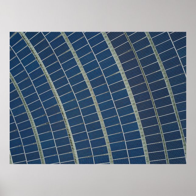 Poster Lote de painéis solares azuis (Frente)