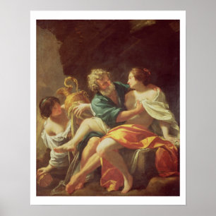 Póster Lote e suas filhas, c.1630 (óleo em canvas)