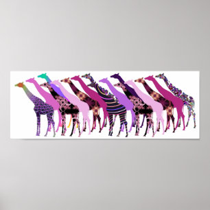 Póster Lotes do design 2 dos girafas