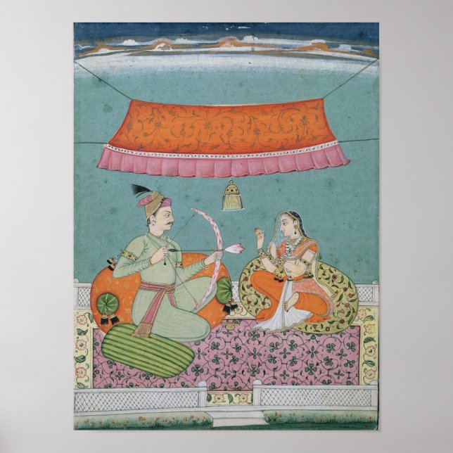 Póster Lotus Arrow, Bilaspur, c.1750 (Frente)