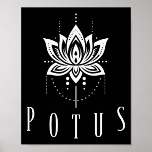 Poster Lotus E Pearls Kamala Harris Para O Presidente Dos
