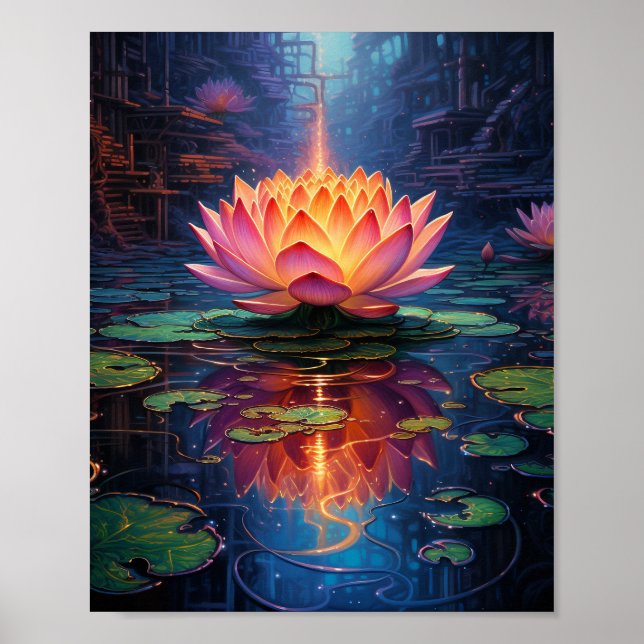 Poster Lótus Flor Deslumbrante  (Frente)