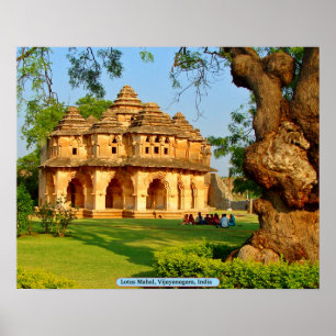 Poster Lotus Mahal, Vijayanagara, India