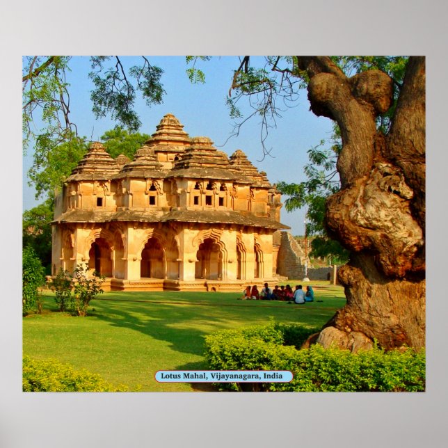 Poster Lotus Mahal, Vijayanagara, Índia (Frente)