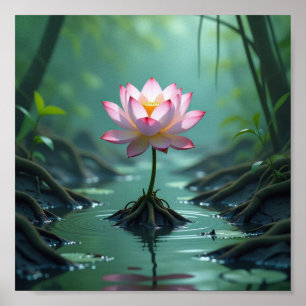Poster Lotus na lama