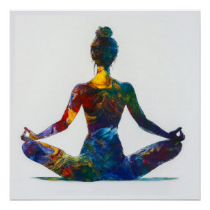 Póster Lotus Pose Glossy Poster