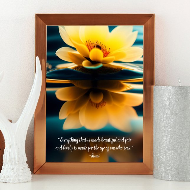 Poster Lotus Tudo Belo Rumi Cote (16x20 framed print as shown is perfect for smaller spaces.)