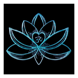 Póster Lótus Turquesa