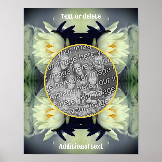 Poster Lotus Water Lily Flower Crie Sua Própria Foto (Frente)