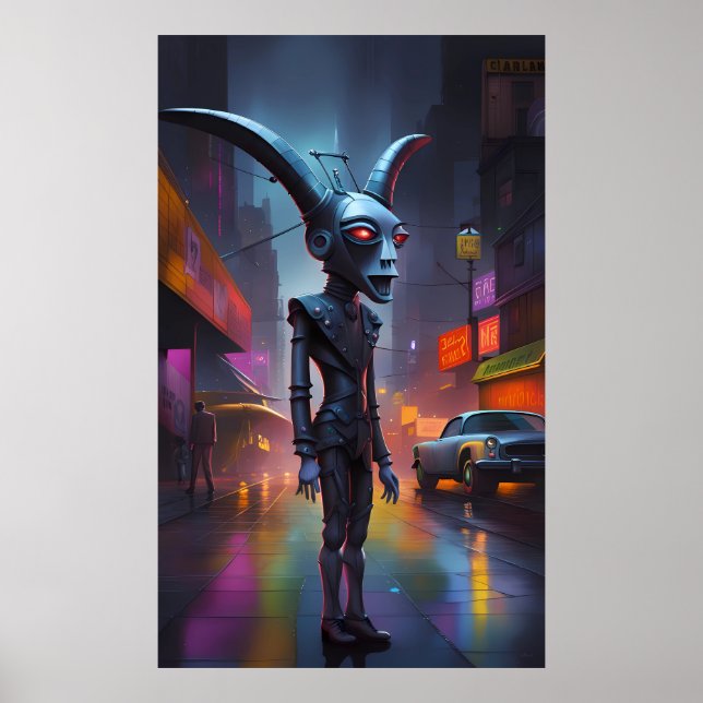 Poster Lou Cipher, soldado Cyborg Devil sobre o caso (Frente)