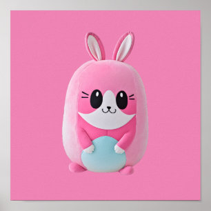 Poster "Lou Lou". Uma criatura cor-de-rosa fofa