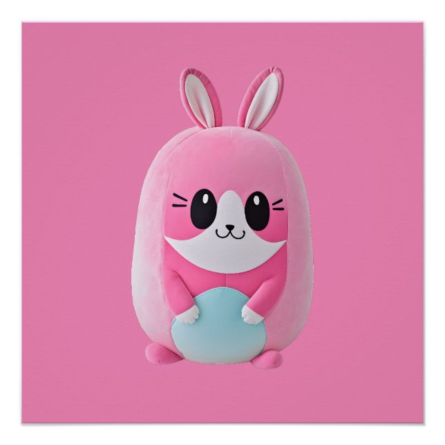 Póster "Lou Lou". Uma criatura cor-de-rosa fofa (Frente)