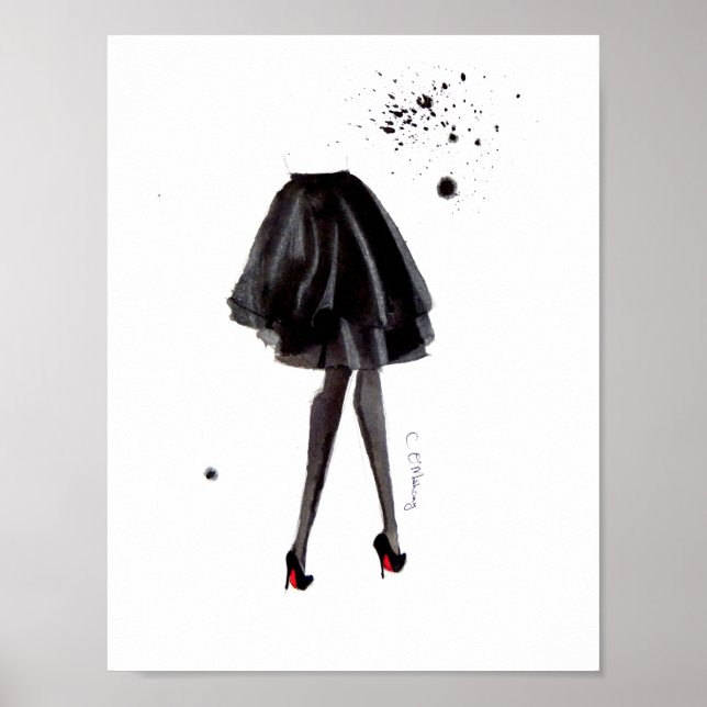 Poster Louboutins em tinta (Frente)
