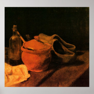 Poster Louça, Garrafa e Tamancos por Vincent van Gogh