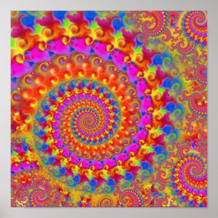 Poster louco cor-de-rosa do Fractal