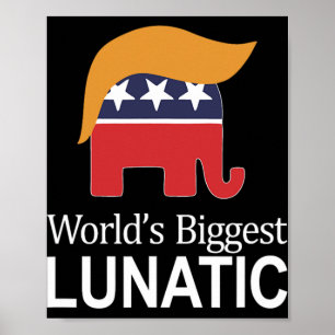 Poster Louco Mais Grande do Mundo - Anti Trump -